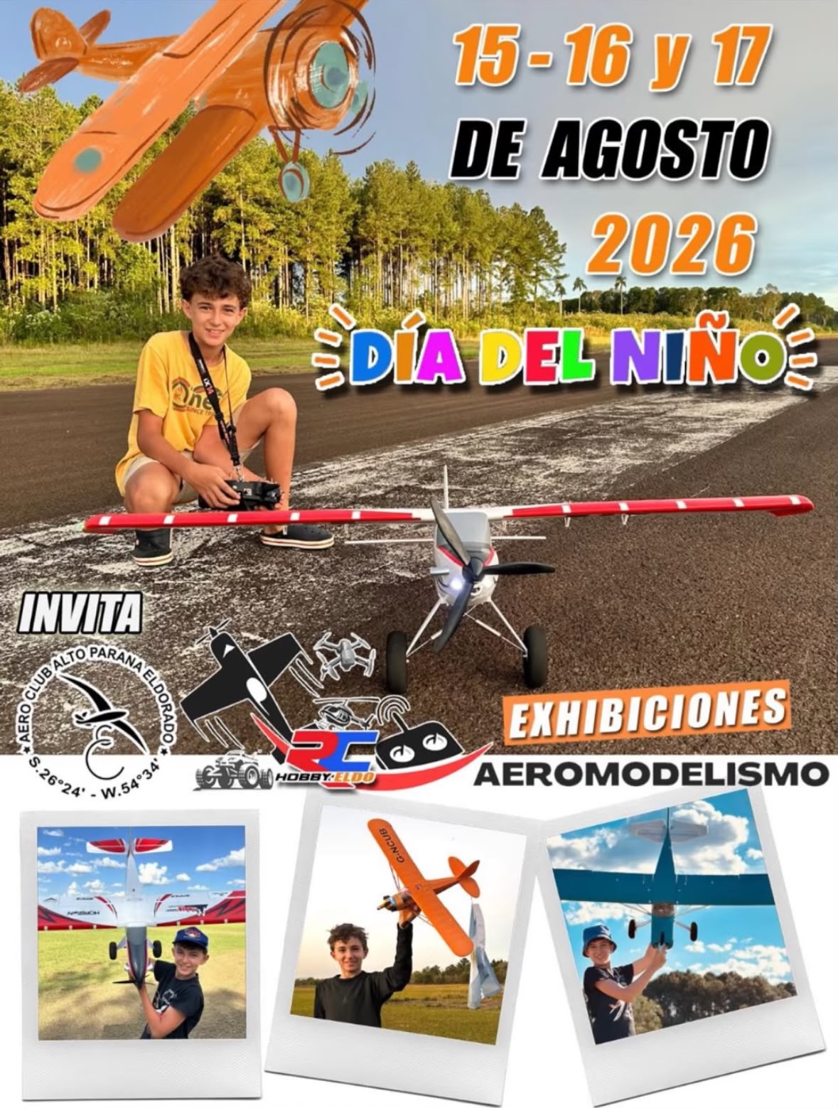 Invitan a celebrar el Día del Niño en el Aeroclub Alto Paraná Eldorado 2